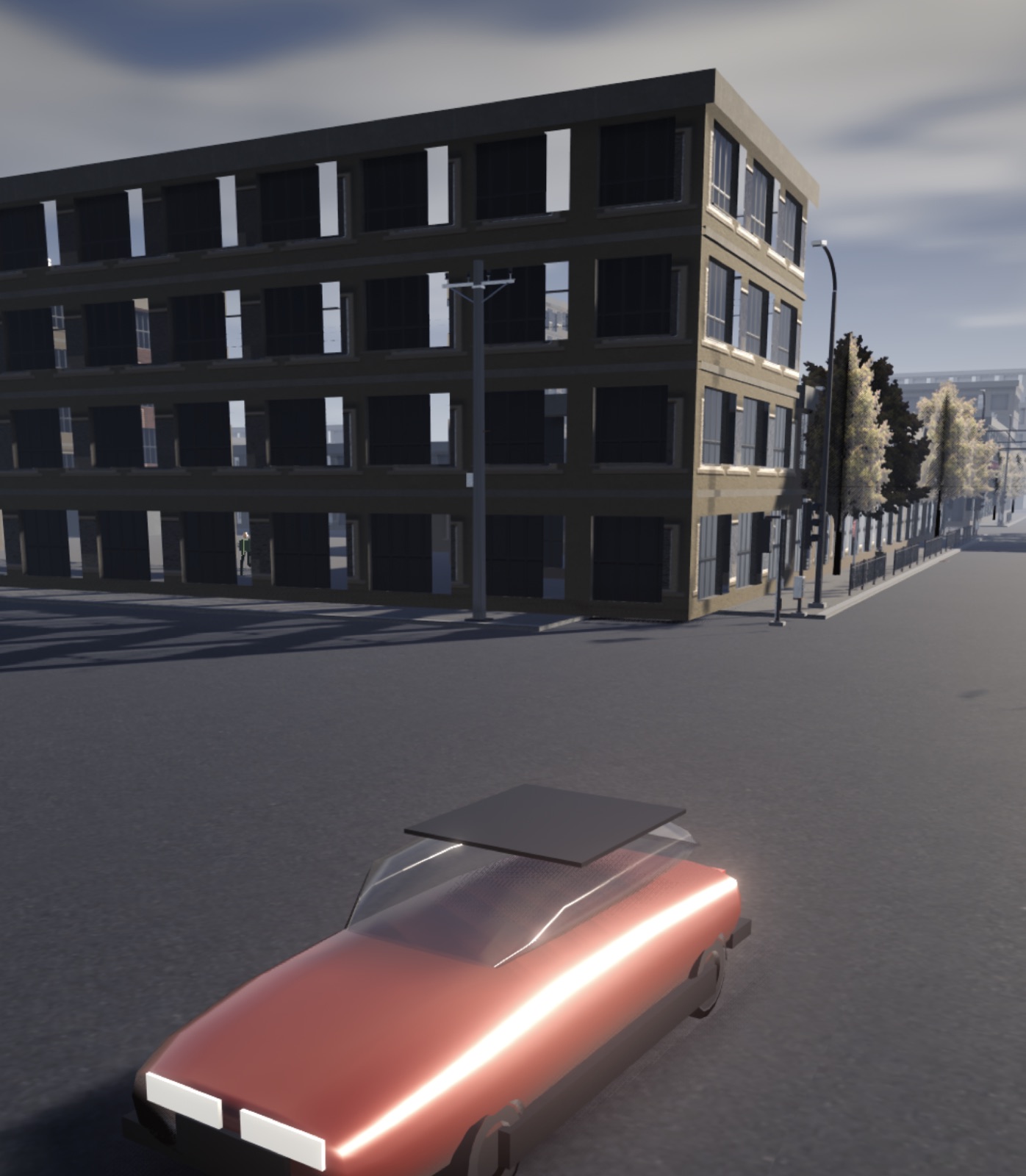 First street tests with the car