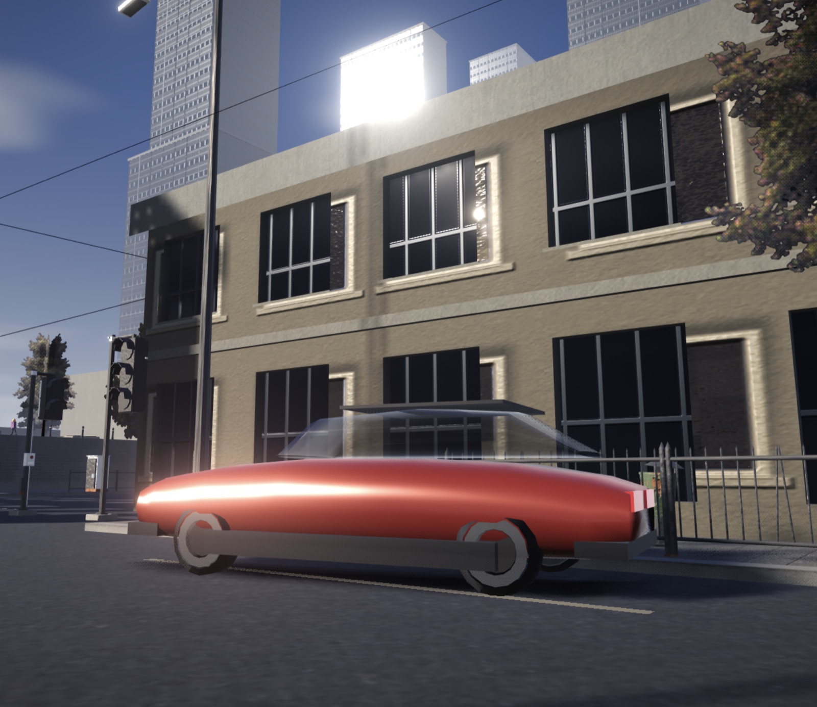 First street tests with the car